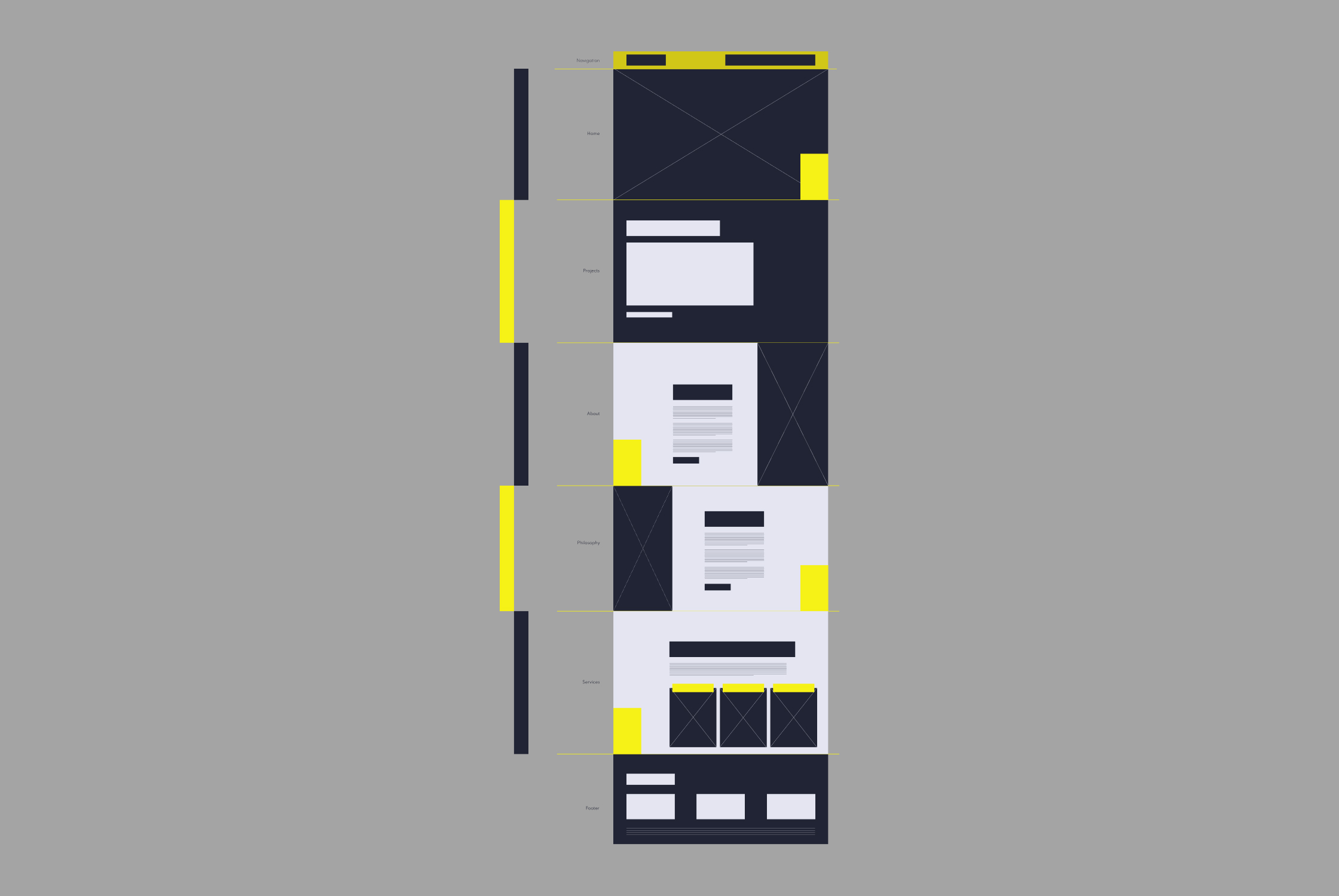 Architecture Studio - Second iteration wireframe approved by client