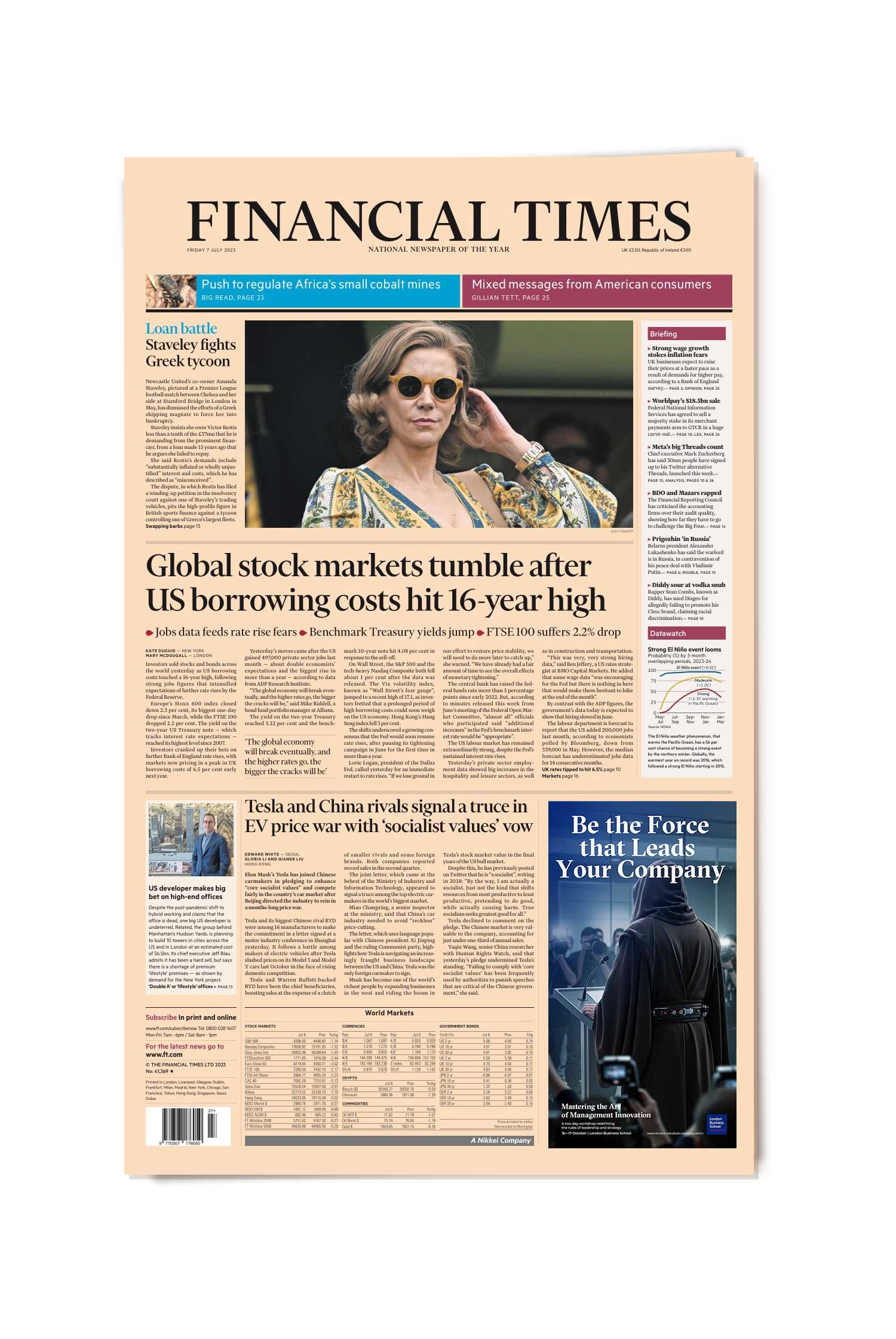 London Business School advertising campaign in Financial Times