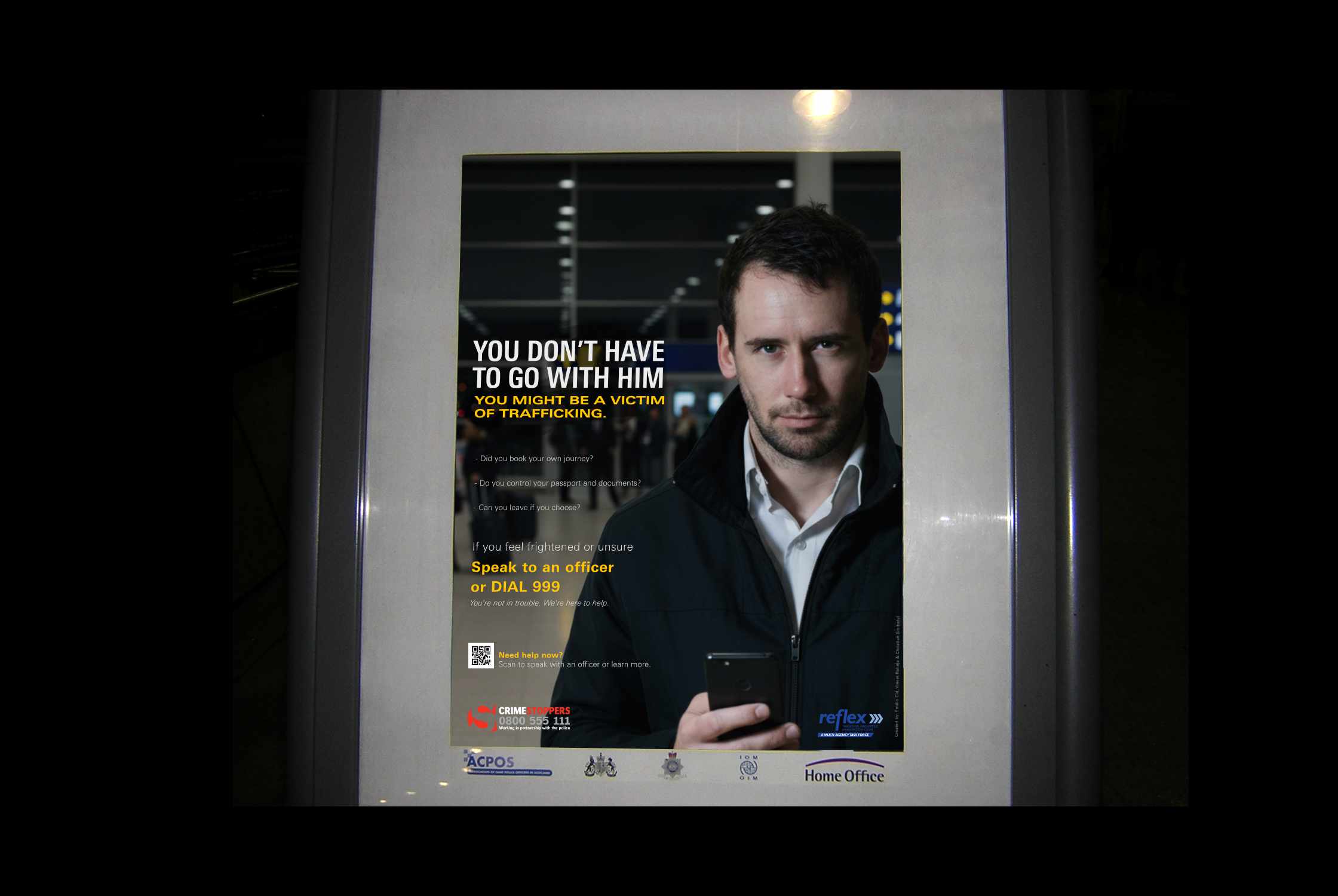 London Metropolitan Police anti-trafficking campaign billboard